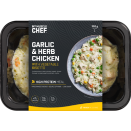 Photo of My Muscle Chef Garlic & Herb Chicken with Vegetable Risotto 300g