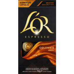 Photo of Lor Espresso Colombia Andes Coffee Capsules 10 Pack 52g