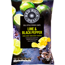 Photo of Red Rock Deli Potato Chips Lime & Black Pepper 165g 
