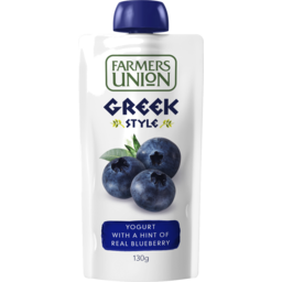 Photo of Farmers Union Greek Style Yoghurt Pouch Blueberry