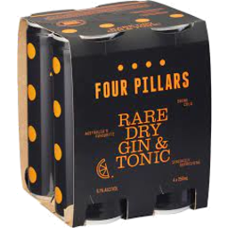 Photo of Four Pillars Gin&Tonic 4pk Cans 250ml
