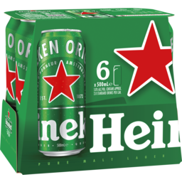 Photo of Heineken Original Lager Can 6x500ml