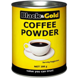Photo of Black & Gold Coffee Powder Tin 200gm