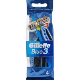 Photo of Gillette Blue3 Disposable Shaving Razor 4 Pack 