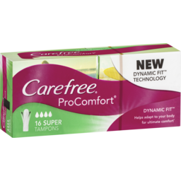 Photo of Carefree Procomfort Fragrance Free Super Tampons 16 Pack 