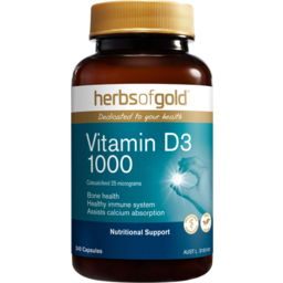 Photo of HERBS OF GOLD Vitamin D3 1000 Vegan 240caps