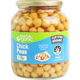 Photo of Absolute Organic - Chick Peas Glass Jar 680g