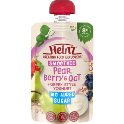 Photo of Heinz Smoothie Berry, Pear & Oat with Yoghurt 8m 120gm