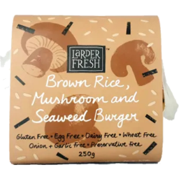 Photo of Larder Brown Rice, Mushroom & Seaweed Burger 