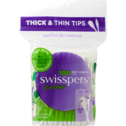 Photo of Swisspers Dual Cosmetic Tips Paper Stems 100 Pack