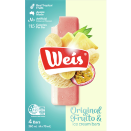Photo of Weis Ice Cream & Fruit Bar Fruito Mp4 280ml