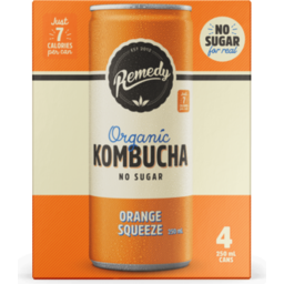 Photo of Remedy Organic Kombucha Orange Squeeze