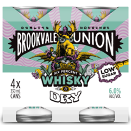 Photo of Brookvale Union Whisky & Cola 6% Can 4pk