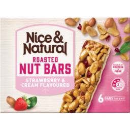 Photo of Nice & Natural Strawberry & Cream Roasted Nut Bars 6pk 192gm
