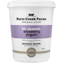 Photo of Paris Creek Farms Bio Dynamic Blueberry Yoghurt