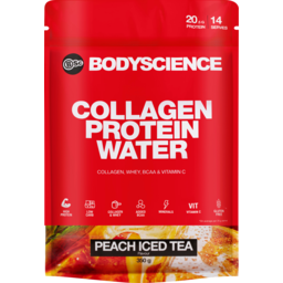 Photo of Bsc Body Science Peach Iced Tea Collagen Protein Water 350g