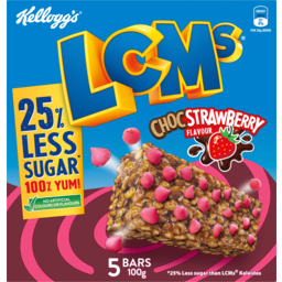 Photo of Kelloggs Lcms Choc Strawberry 25% Less Sugar Bars