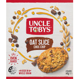 Photo of Uncle Tobys Choc Chip Oat Slice 4x140g