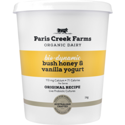Photo of Paris Creek Farms Organic Bio Dynamic Bush Honey & Vanilla Yogurt 1kg
