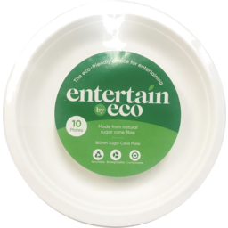 Photo of Entertain By Eco Sugar Cane Plate 180mm 10 Pack