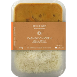 Photo of Beyond India Home Dining Korma Style Cashew Chicken With Basmati Rice 315g