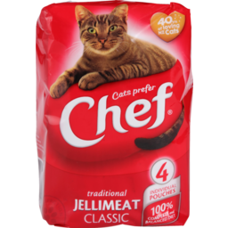 Photo of Chef Cat Food Pouch Jellymeat 4 Pack