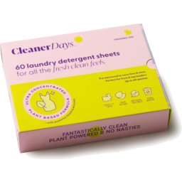 Photo of Cleaner Days Laundry Detergent Sheets Fragrance Free (60's)