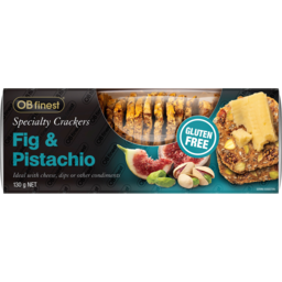 Photo of OB Finest Specialty Crackers Gluten Free Fig & Pistachio 130g