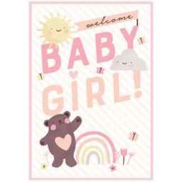 Photo of Henderson Greetings Card Baby Girl Arrival Welcome Baby Girl!