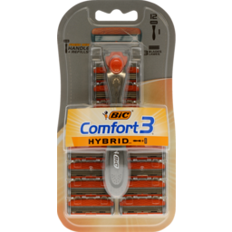 Photo of Bic Hybrid Comfort Shaver 3 Blade Handle 12 Pack