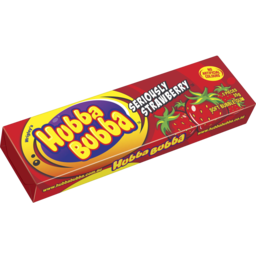 Photo of Hubba Bubba Seriously Strawberry Bubble Gum Chunk 5 Piece 35g