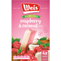 Photo of Weis Raspberry & Coconut Ice Cream Bars Dairy Free 4pk