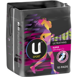 Photo of U By Kotex Super Sport Ultrathins Pads With Wings 10 Pack 
