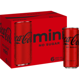 Photo of Coca-Cola No Sugar Soft Drink Multipack Mini Cans 6 X 250ml 