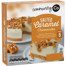 Photo of COMMUNITY CO CHEESE CAKE SALTED CARAMEL 450GM