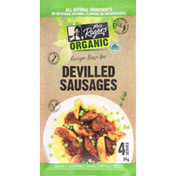 Photo of Mrs Rogers Organic Devilled Sausages Recipe Base