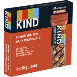 Photo of Kind Peanut Butter Dark Chocolate Multipack 4 X 30g Nut Bars 120g
