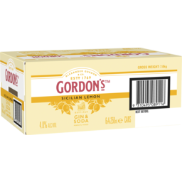 Photo of Gordon's Sicilian Lemon Gin & Soda Can 24x250ml 24.0x250ml