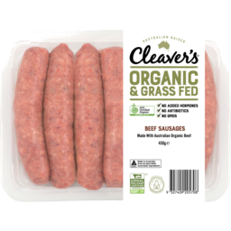 Photo of Cleaver's Organic Paleo Beef Sausages 450gm