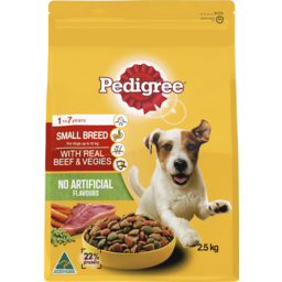 Photo of Pedigree Small Breed With Tender Bites Dry Dog Food With Real Beef And Vegies 2.5kg Bag 2.5kg