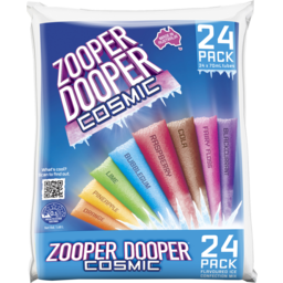 Photo of Zooper Dooper 8 Cosmic Flavours Flavoured Ice Confection Mix Tubes 24x70ml