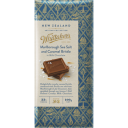 Photo of Whittaker's Chocolate Artisan Collection Marlborough Sea Salt & Caramel Brittle 100g