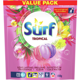 Photo of Surf Tropical Front & Top Loader Laundry Capsules 50 Pack