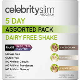 Photo of Celebrity Slim Assorted Dairy Free Shake 15 Pack 600g
