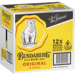 Photo of Bundaberg Rum & Cola 12x640ml
