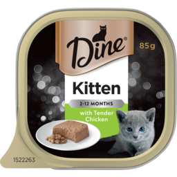 Photo of Dine Cat Food Kitten With Tender Chicken 85g