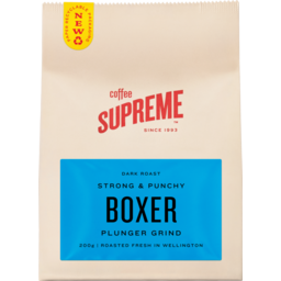 Photo of Coffee Supreme Strong And Punchy Boxer Plunger Grind