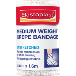 Photo of Elastoplast Bandage Medium Weight Crepe Unstretched 7.5cm x
