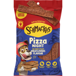 Photo of Schmackos Pizza Night Meatlovers Flavour Straps Dog Treats 200g