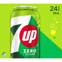 Photo of 7up Lemon, Lime & Bubbles Sugar Free Cans 24 Pack